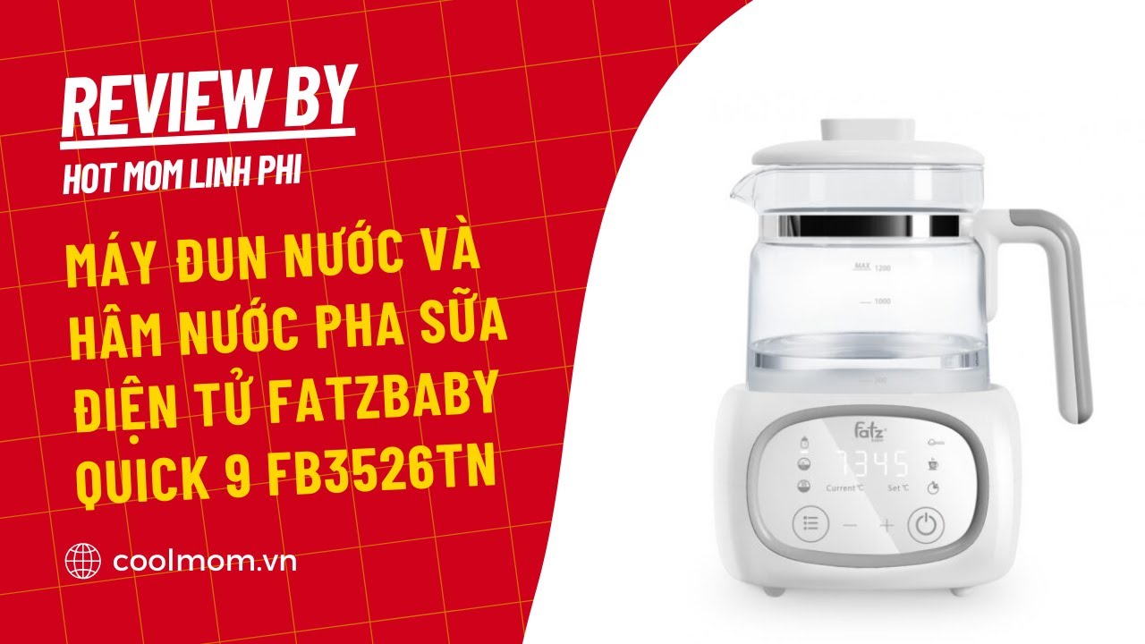 Máy đun nước và hâm nước pha sữa điện tử Fatzbaby QUICK 9 FB3526TN