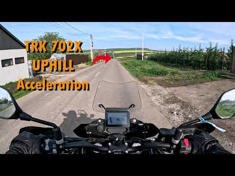 BENELLI TRK 702X acceleration UPHILL (BIG SLOPE!!! 0 - 100 and more)