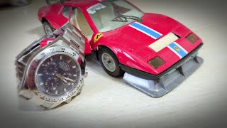 Real rolex daytona blue dial ferrari 512 BB rare watch automatic!