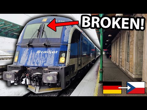 BROKEN DOWN in the COLD! CD Railjet Business class train review (Berlin - Prague)