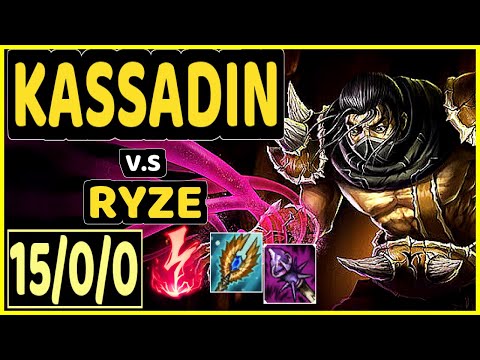 DAWIDSONEK (KASSADIN) vs RYZE - 15/0/0 KDA MID CHALLENGER GAMEPLAY - EUW