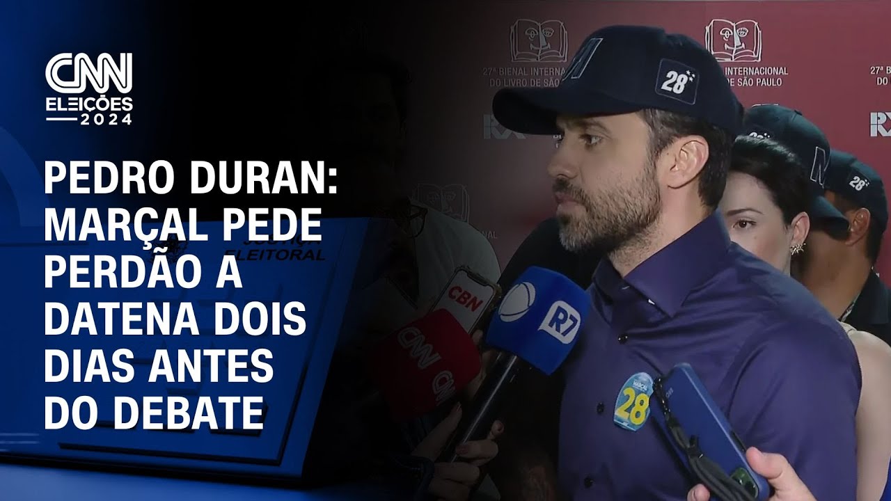 Pedro Duran: Marçal pede perdão a Datena dois dias antes do debate | LIVE CNN