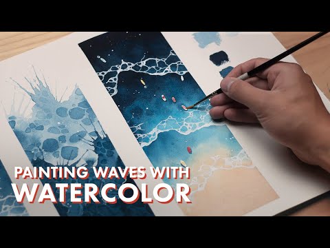 WATERCOLOR TUTORIAL // How to Paint Waves