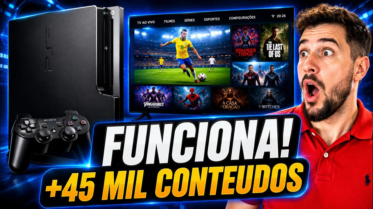 🔥 IPTV NO PS3: COMO ASSISTIR TV, FILMES E FUTEBOL EM 2026
