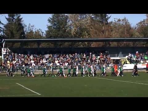 Sárvár FC-FTC csapatok bevonulása a sárvári indulóra