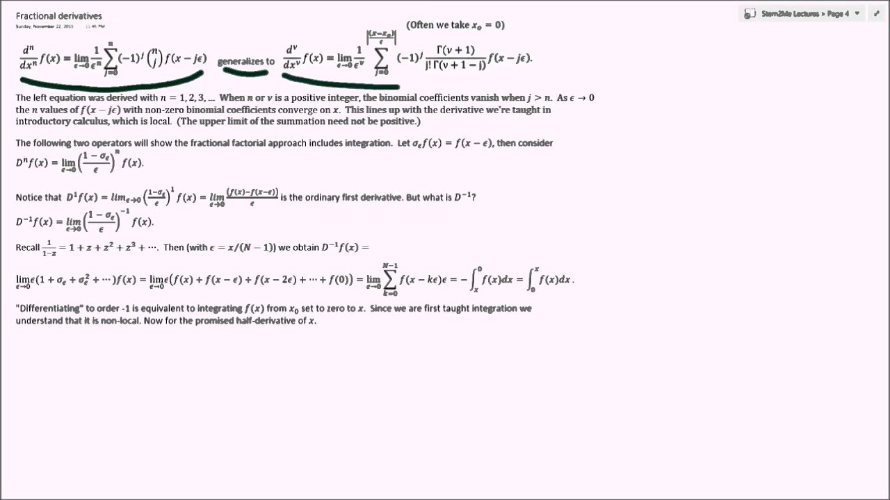 Fractional Calculus in 10 minutes.