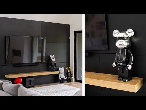 Living Room PLYWOOD Accent Wall in a $1,000,000 Home! // Woodworking