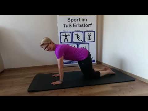 Kurze Übung im Vierfüßlerstand mit Tanja und Hildelies (TuS Erbstorf e.V.)