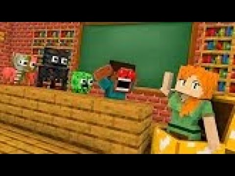 Monster School : UNBOXING PRESENT FROM HEROBRINE - Funny Minecraft Animation (Reupload)