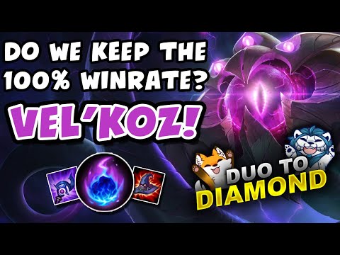 DO WE KEEP THE 100% WINRATE? VEL'KOZ! DUO TO DIAMOND - VICKSY | League of Legends