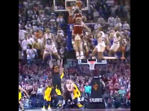 LEBRON JAMES  GAME 5 AND JORDANS GAME WINNER OVER CRAIG EHLO SIDE BY SIDE 4/25/18