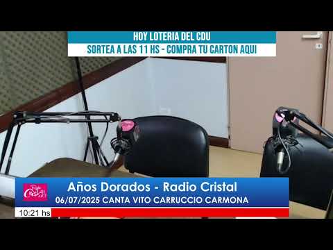 RADIO CRISTAL URDINARRAIN - 89.7 Mhz - HOY EN AÑOS DORADOS CANTA VITO CARRUCCIO CARMONA