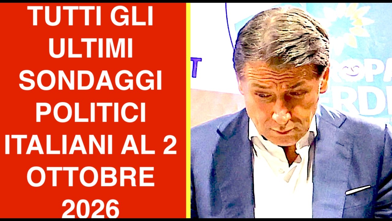 TUTTI GLI ULTIMI SONDAGGI POLITICI ITALIANI AL 2 OTTOBRE 2026