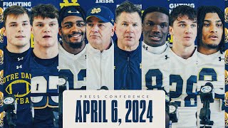Safeties and Tight Ends | Spring Practice Press Conference (4.6.24) | Notre Dame Football