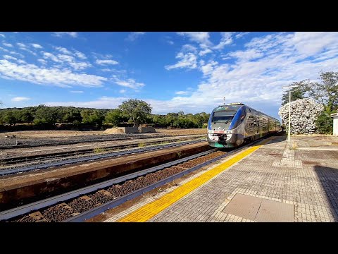 Treno / Train Minuetto in transito nella Stazione di Monti - Sardegna - Olbia