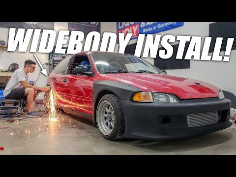 INSTALLING THE EG WIDEBODY KIT!!
