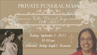 Funeral Mass for the Repose of the Soul of Rita Jayamaha
