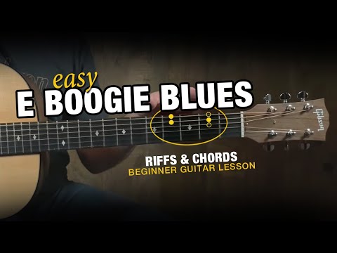 How to E Boogie Blues on Guitar [Riffs and Chords] | Beginner Guitar Lesson