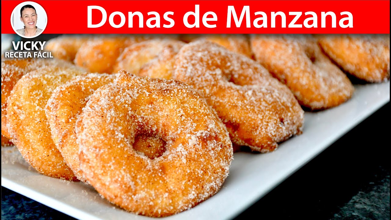 DONAS DE MANZANA 🍩🍎 | #VickyRecetaFacil