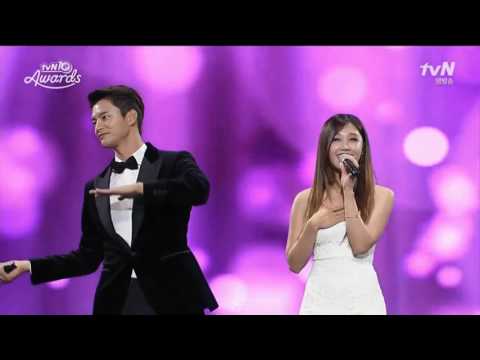 REPLY 1997 BONSANG + All for you (live) - Jung Eun Ji & Seo In Guk @ tvN10 Awards 161009