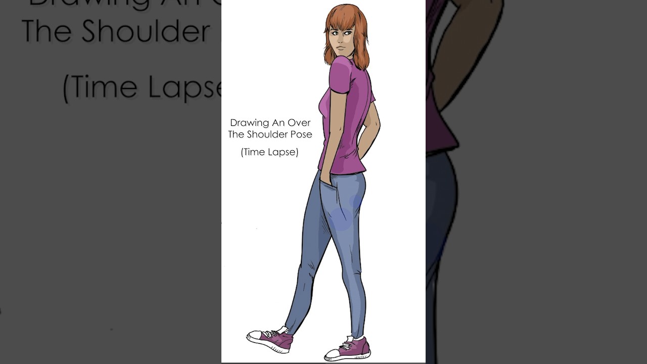 Drawing an Over the Shoulder Pose #drawing #art #comicart