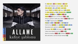 Allame - Yo! - Verse 1 - Sözler &amp; Kafiye Şablonu