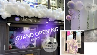 Balloon Decor Clinic Grand Opening Event NYC. Party decor idea, Big Number Balloons, Balloon arch