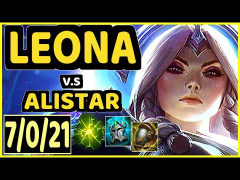 BERYL (LEONA) vs ALISTAR - 7/0/21 KDA BOTTOM SUPPORT GAMEPLAY - KR Ranked GRANDMASTER