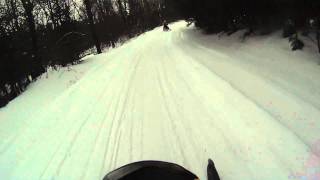 preview picture of video 'Woodford Vermont snowmobiling 3-12-11'