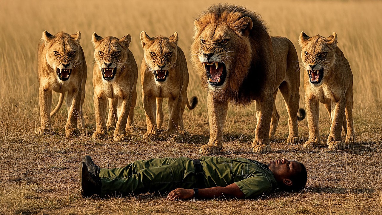 Ein Löwenrudel fand einen zusammengebrochenen Ranger – Du wirst nicht glauben, was sie taten!