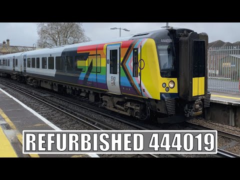 Refurbished 444019 'Pride' at Aldershot - 31/03/23