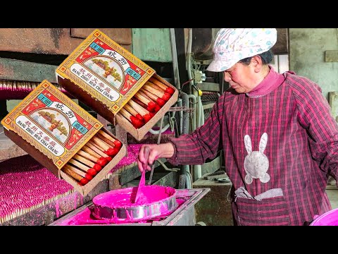 How Wood Matchsticks are Made in the Factory