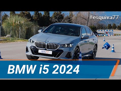 BMW i5 2024 – Maniobra de esquiva (moose test) y eslalon | km77.com