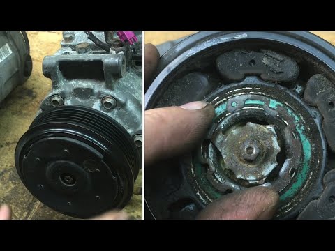 BROKEN ac compressor “sheer hub” drive plate clutchless denso (variable displacement)