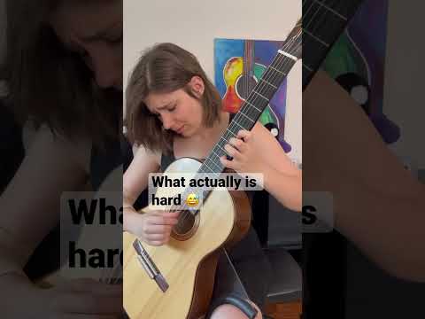 What people think is hard on guitar VS what actually is hard #shorts #classicalguitar