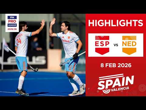 Spain vs Netherlands (M) | Full Highlights | FIH Hockey Pro League 2025-26 | 08 February 2026