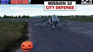 Let's Play ✈ Sky Warrior ✈ Mission 10 - City Defense ✈ AV-8B Harrier II ✈ DCS World