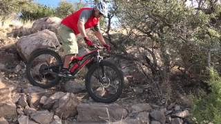 Ride between the huge boulders of volcanic tuff on the Hydra Trail near the campground before you climb to the top of Table Mountain.