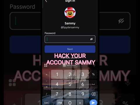 I Hack sammy account Roblox