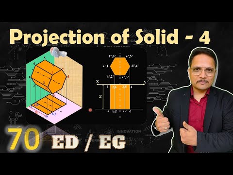 Projection of Solid 4 Example of single stage Hexagonal Prism Projection