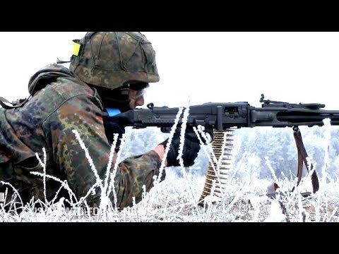 German Weapons in Action in Trials: Rheinmetall MG 3, HK G36, etc.