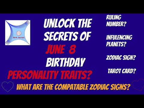 June 8 birthday personality and compatibility #zodiac #astrology #numerology #tarotcard #planet