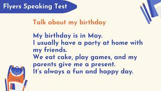 Flyers speaking test - My birthday