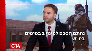הערב נחתם הסכם לפינוי 2 בסיסים ביו"ש - אלפי יחידות דיור יבנו בשטחם | החדשות (חדשות ערוץ 14) - התמונה מוצגת ישירות מתוך אתר האינטרנט יוטיוב. זכויות היוצרים בתמונה שייכות ליוצרה. קישור קרדיט למקור התוכן נמצא בתוך דף הסרטון