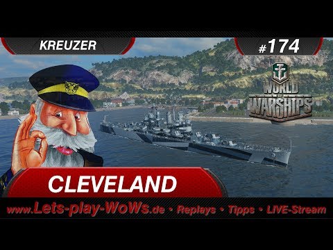 World of Warships Replay #174: Cleveland [ 4 Kills | 77K ] deutsch