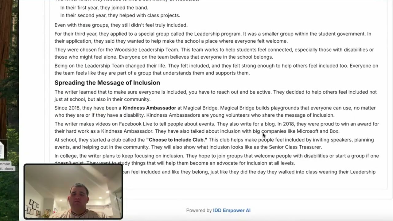 Plain Language Interpreter - Desktop - IDD Empower AI