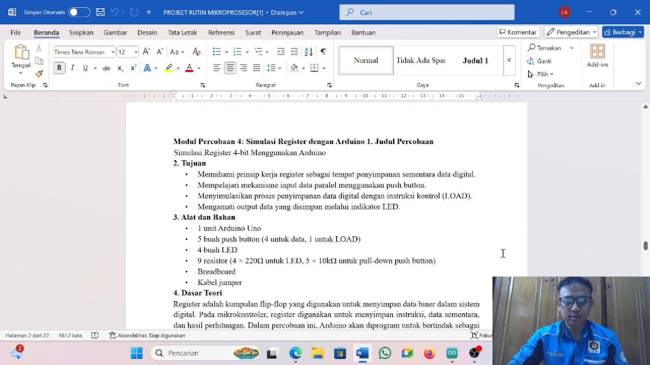 VIDIO PROJECT MODUL 4 MIKROPROSESOR & MIKROKONTROLER