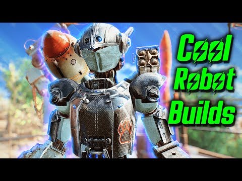 Fallout 4 - COOL ROBOT BUILDS CREATIONS - Assaultron Combatron & Just An Assaultron Part Mods