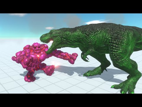 RAINBOW TREX vs EVERY RAINBOW UNIT - Animal Revolt Battle Simulator