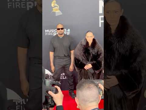 Kanye & Bianca at the 67th Annual #Grammys 📸💫 #kanyewest #youtubeshorts #awards #biancacensori